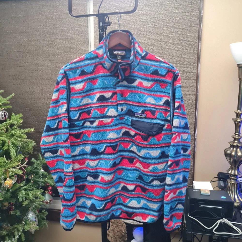 Patagonia Lightweight Synchilla Snap-T Fleece Pullover Delta Navy Blue Men's S - Picture 2 of 16